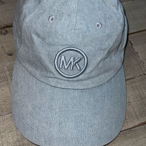 Michael Kors Light Blue Denim Logo Cap